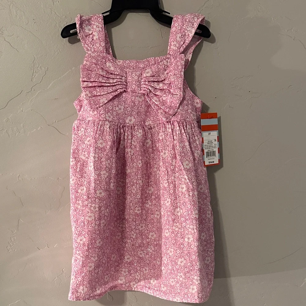Cat and Jack Toddler Girls' Floral Woven Dress, 2T - Picture 2 of 4